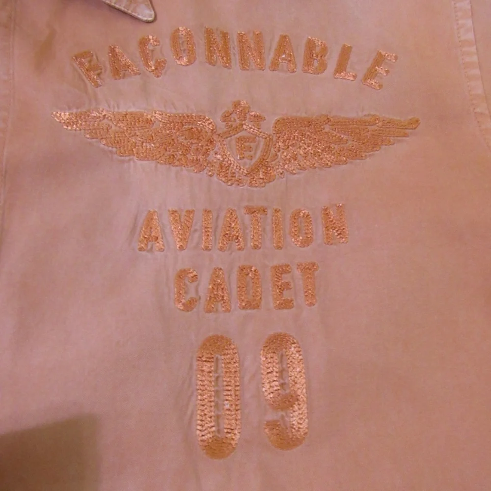 Faconnable Aviation Cadet Cotton Orange‎ Button Up Shirt